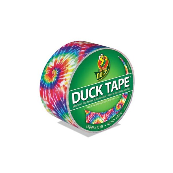 Shurtech Brands Duck, COLORED DUCT TAPE, 3in CORE, 1.88in X 10 YDS, LOVE TIE DYE 283268 - main